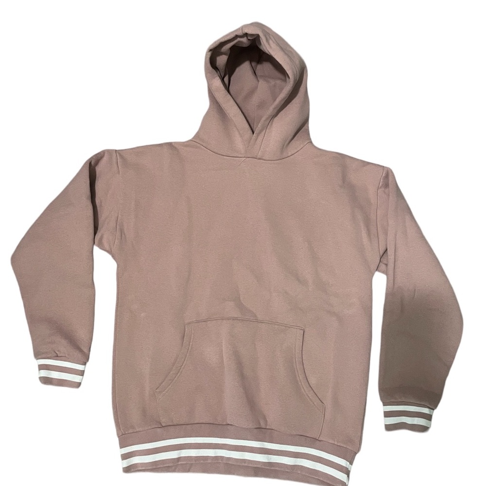 Fashion nova mens pull over hoodie small 50% cotton 50% polyester pink